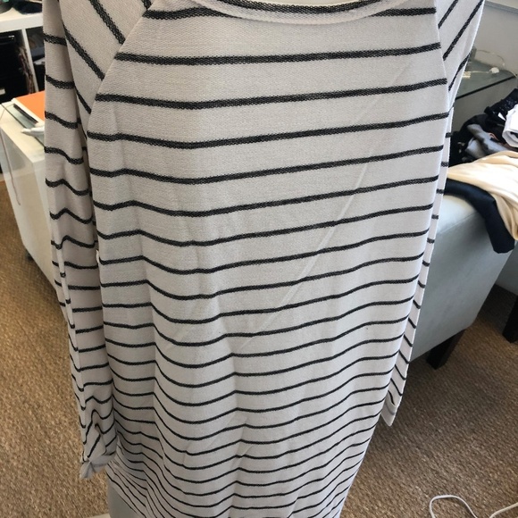 Long Sleeve Striped Black/Creme Dress - Picture 4 of 5